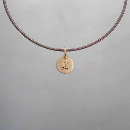 Round Sun Tag in 9K Gold