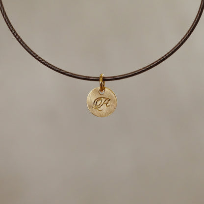 Round Sun Tag in 18K Gold