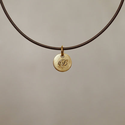 Round Sun Tag in 18K Gold