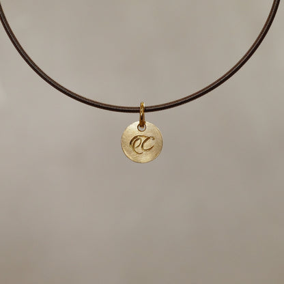 Round Sun Tag in 18K Gold