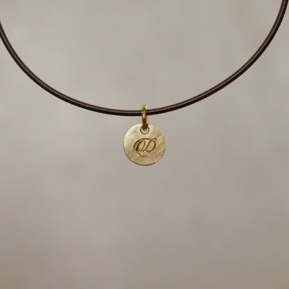 Round Sun Tag in 18K Gold