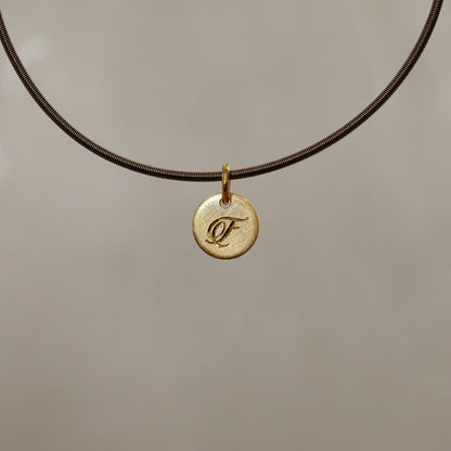 Round Sun Tag in 18K Gold