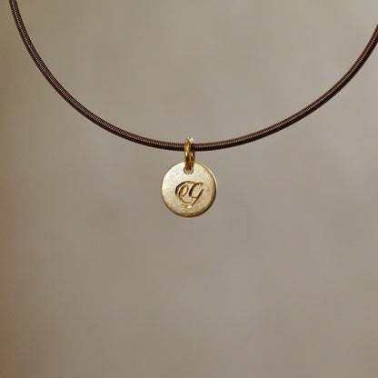 Round Sun Tag in 18K Gold