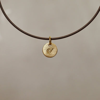 Round Sun Tag in 18K Gold