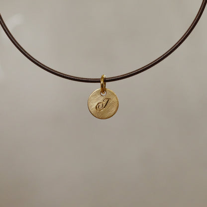 Round Sun Tag in 18K Gold