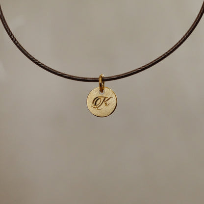 Round Sun Tag in 18K Gold