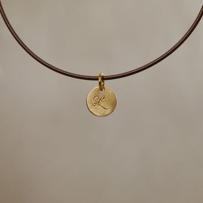Round Sun Tag in 18K Gold