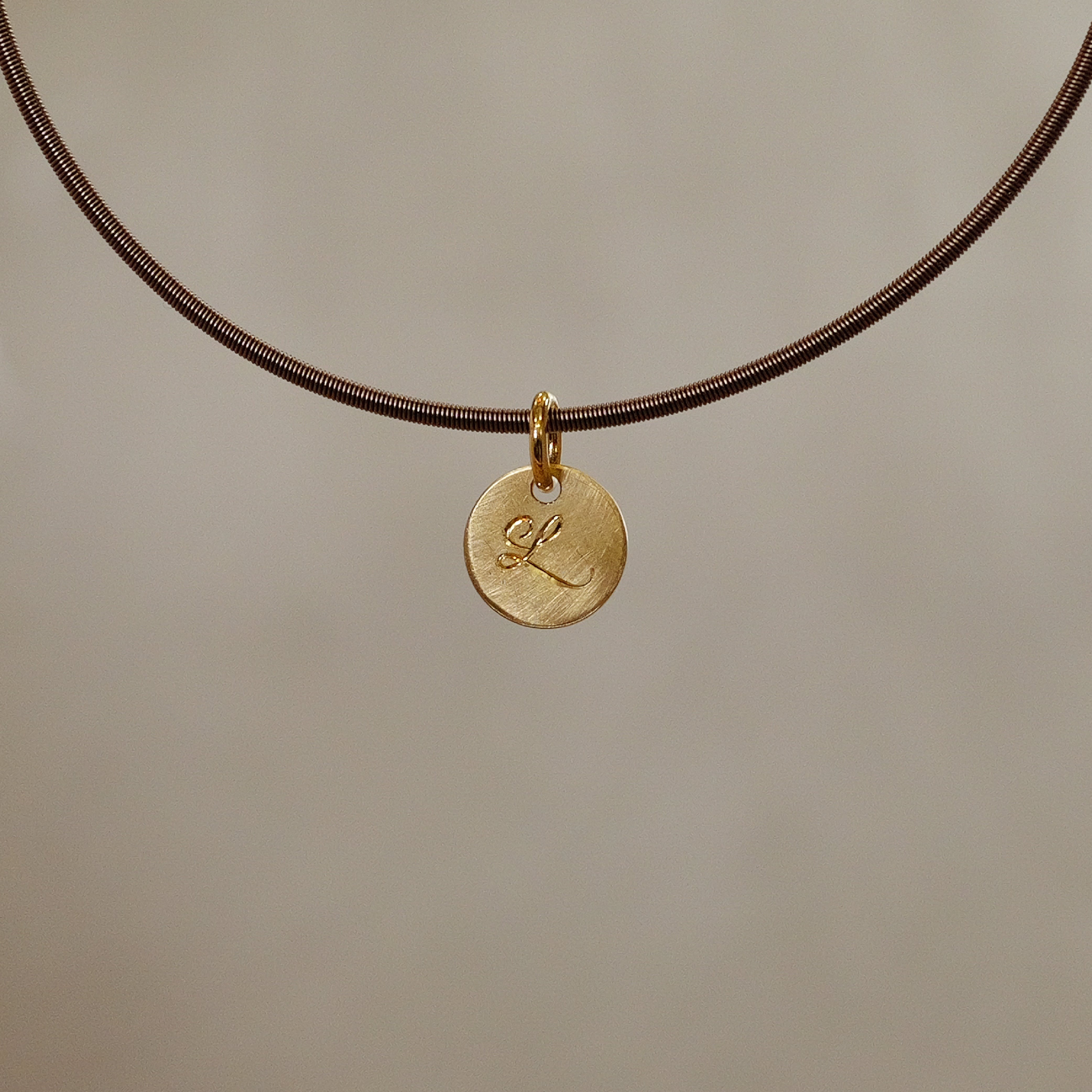 Round Sun Tag in 18K Gold