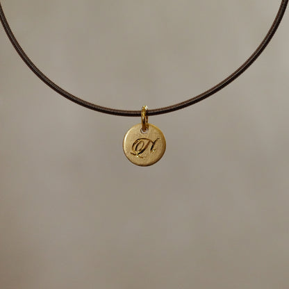 Round Sun Tag in 18K Gold