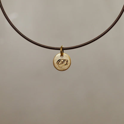 Round Sun Tag in 18K Gold