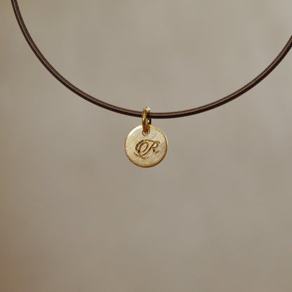 Round Sun Tag in 18K Gold