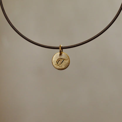 Round Sun Tag in 18K Gold