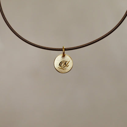 Round Sun Tag in 18K Gold