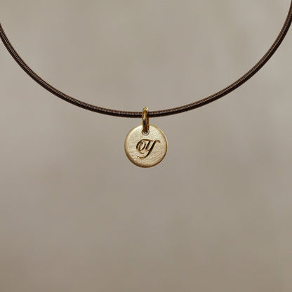 Round Sun Tag in 18K Gold