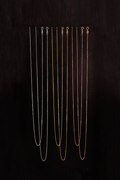 18K 金素鏈