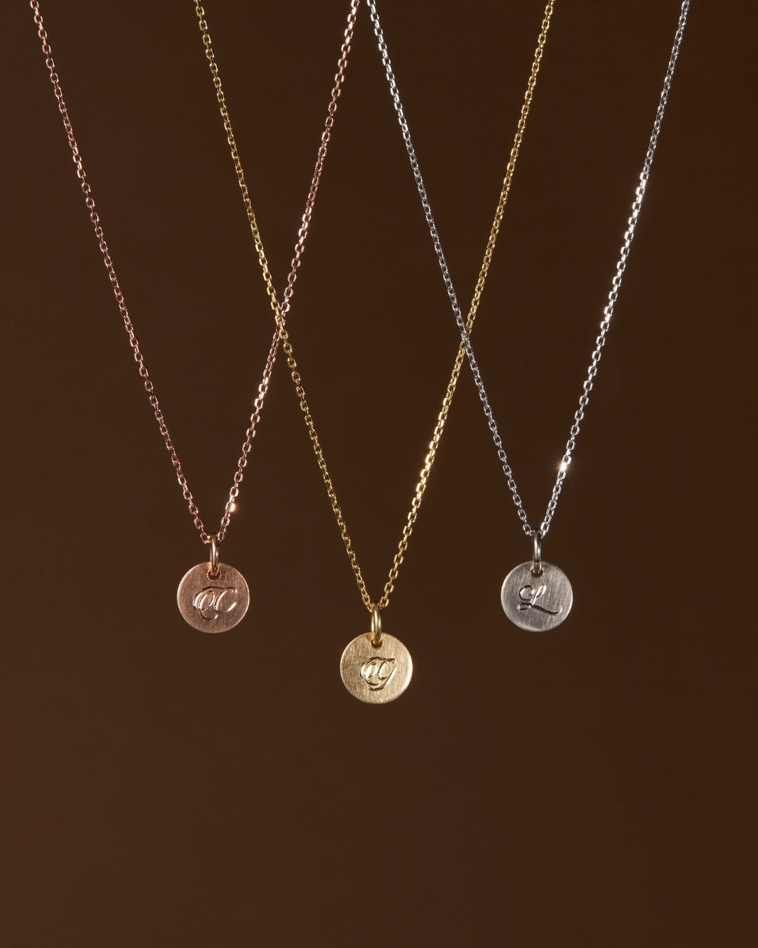 Round Sun Tag in 18K Gold