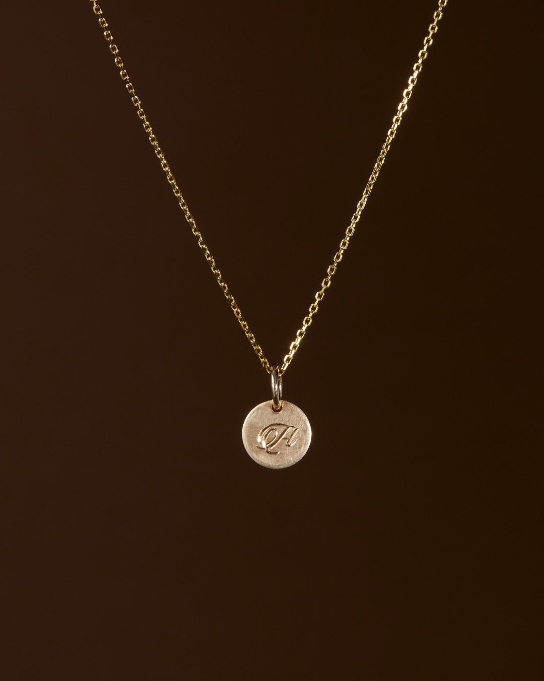 Round Sun Tag in 18K Gold