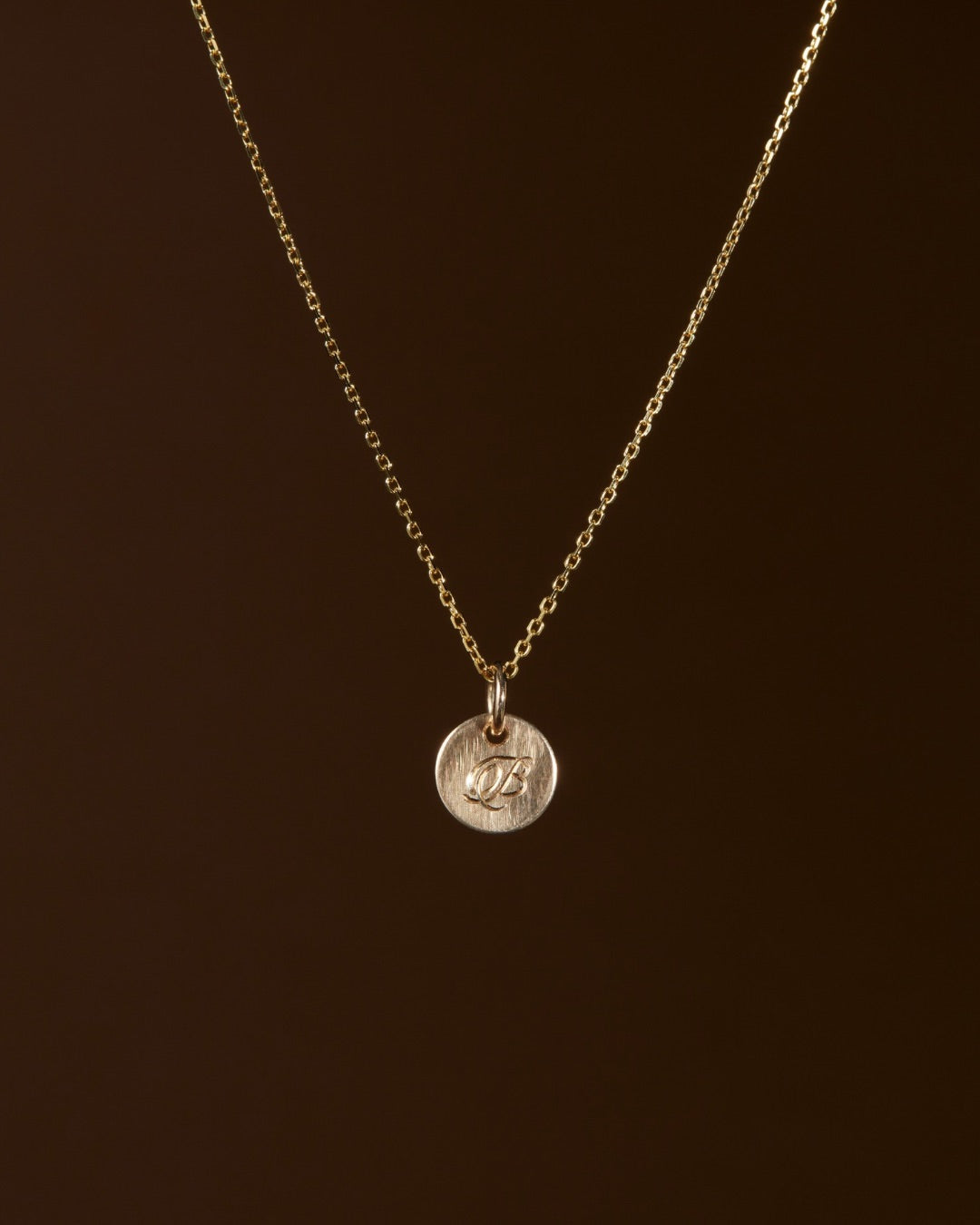 Round Sun Tag in 18K Gold