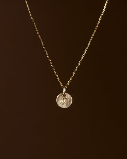 Round Sun Tag in 18K Gold