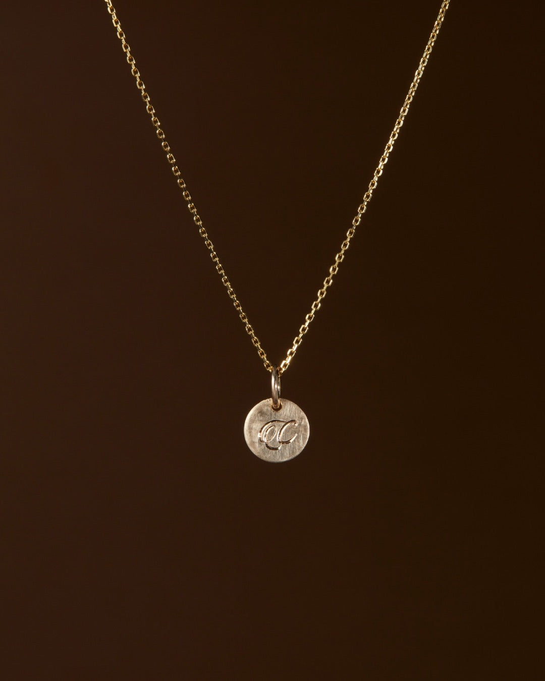 Round Sun Tag in 18K Gold