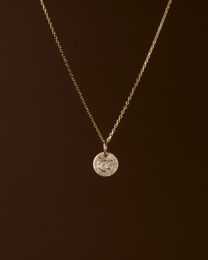 Round Sun Tag in 18K Gold