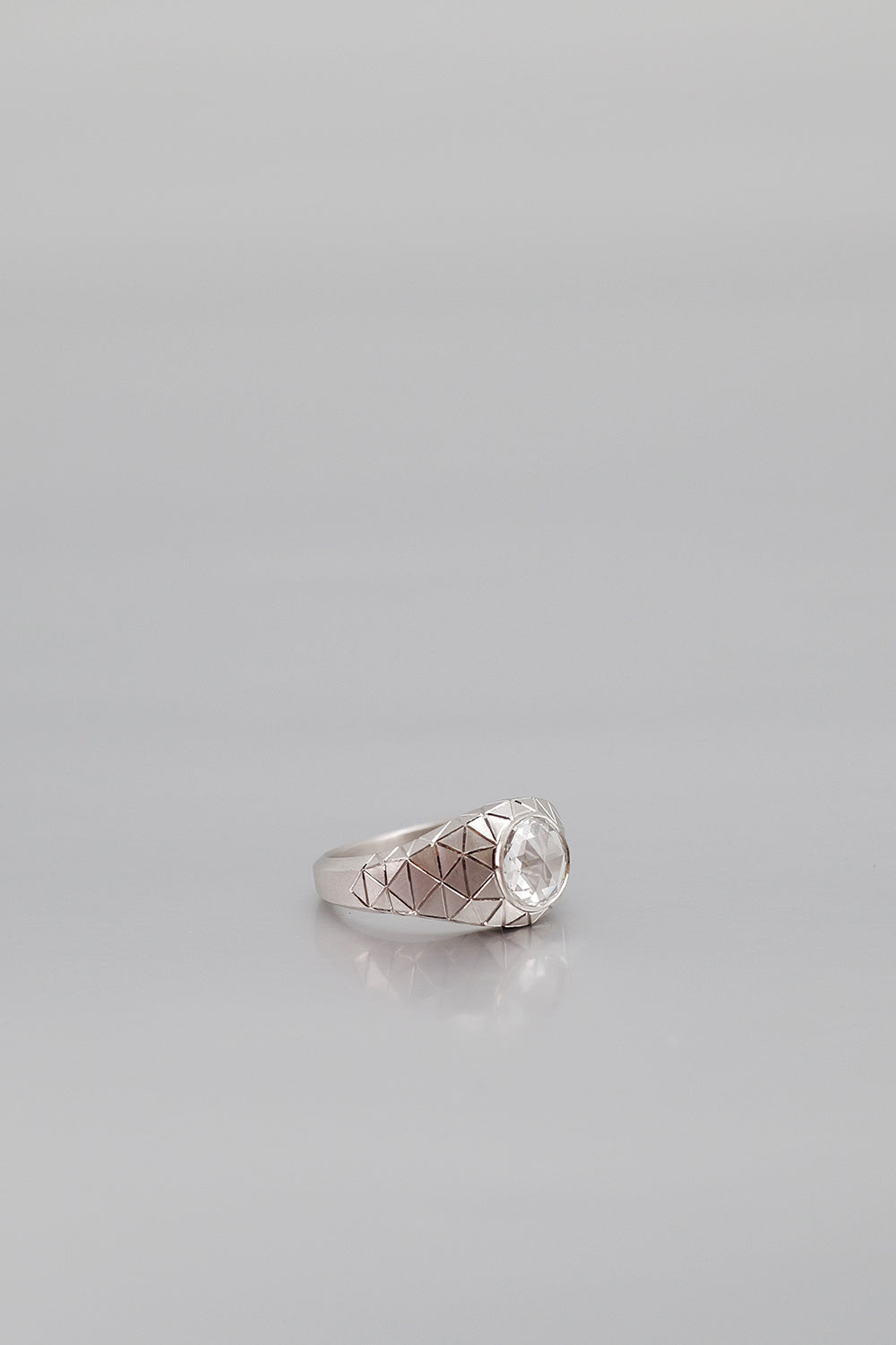 Round Modified Brilliant Cut Natural Diamond Ring