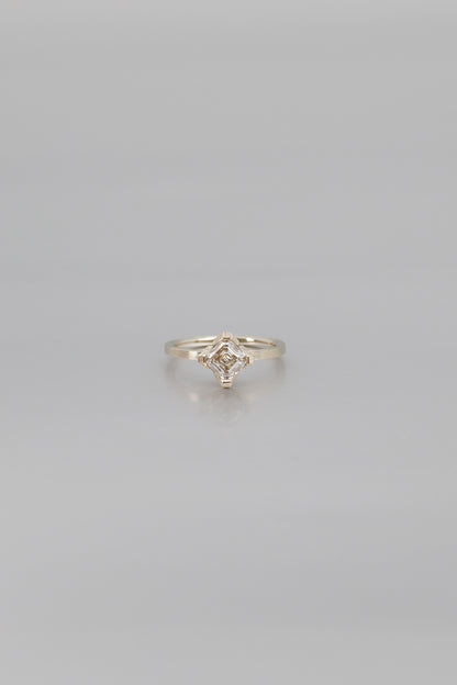 Square Emerald Cut Natural Diamond Ring