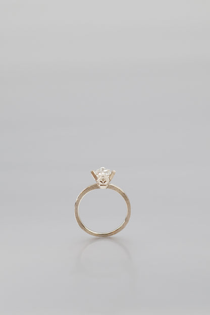Square Emerald Cut Natural Diamond Ring