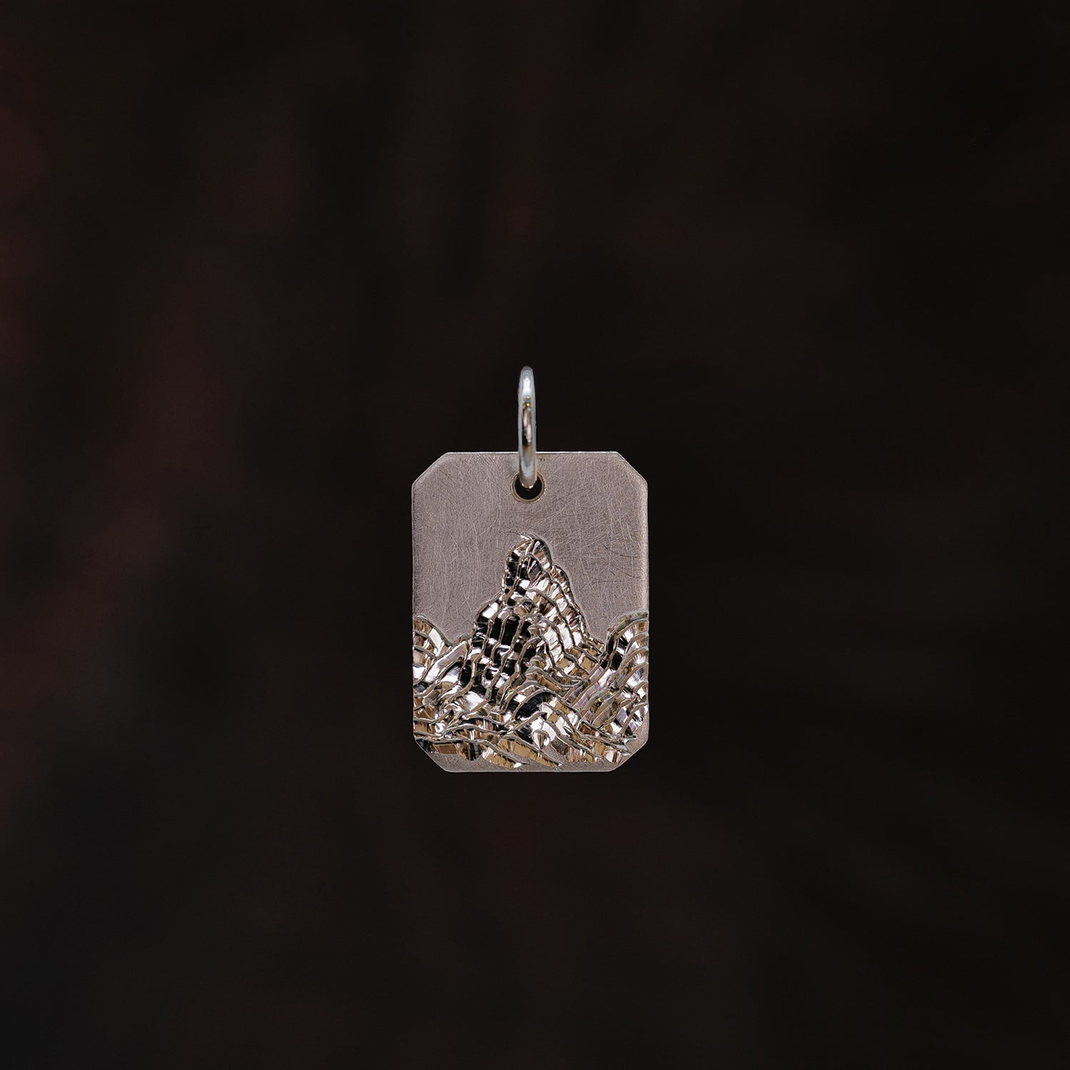 9K Gold Mountains & Sea Sun Tag