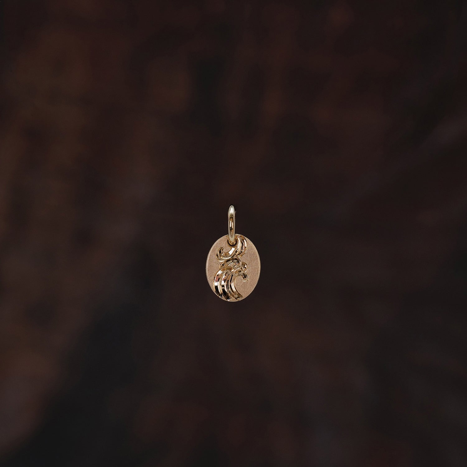 18K Gold Mountains & Sea Sun Tag