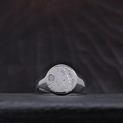 Silver Chinese Zodiac Signet Ring