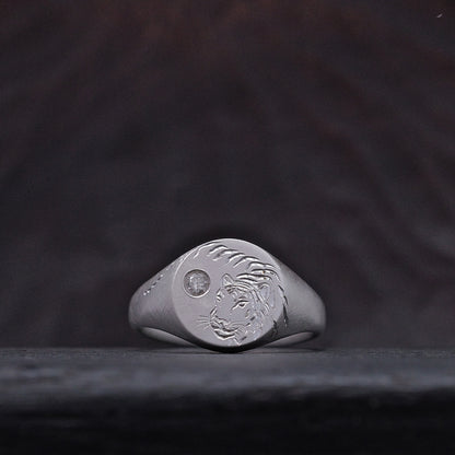 Silver Chinese Zodiac Signet Ring