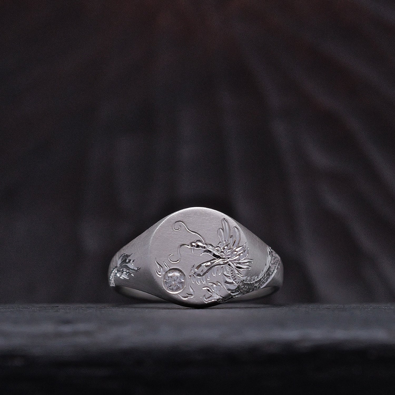 Silver Chinese Zodiac Signet Ring