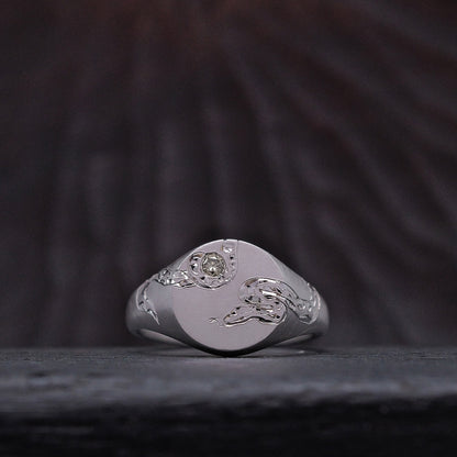 Silver Chinese Zodiac Signet Ring