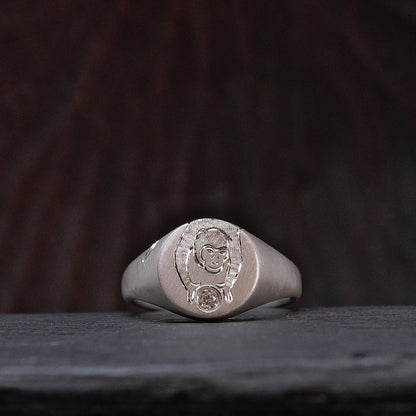 Silver Chinese Zodiac Signet Ring