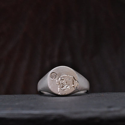 Silver Chinese Zodiac Signet Ring