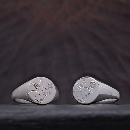 Silver Chinese Zodiac Signet Ring