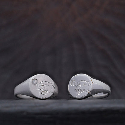 Silver Chinese Zodiac Signet Ring