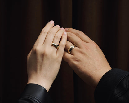 9K Gold Hammer Large Chunky Ring