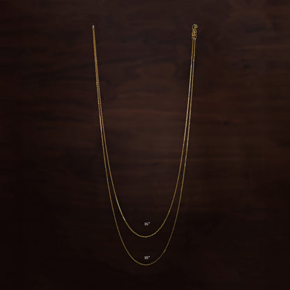 18K 金素鏈