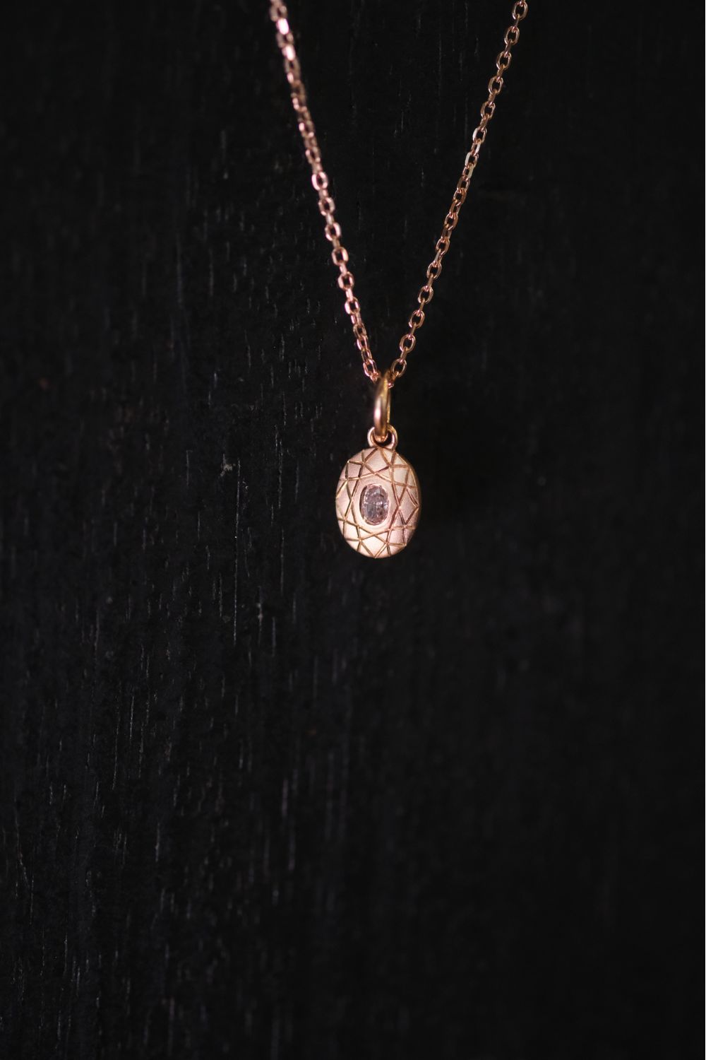 AU750 Yellow Gold Yellow Diamond Pear Cut 0.08ct & Round Cut 0.06ct Diamond Sun Tag